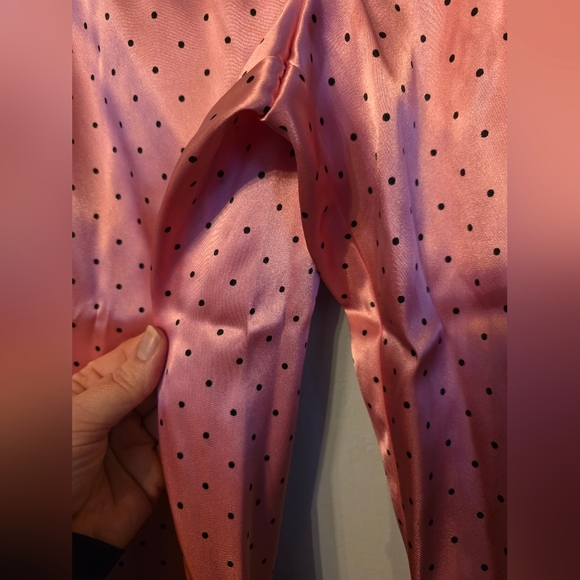 VS PINK pajama Set. Bright Pink With Black Polka Dots. Plus Size 2x. Never Worn. - Picture 7 of 11